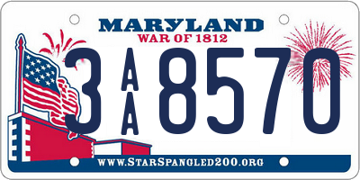 MD license plate 3AA8570