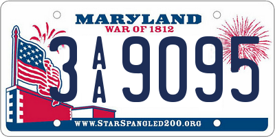 MD license plate 3AA9095