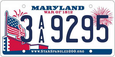 MD license plate 3AA9295