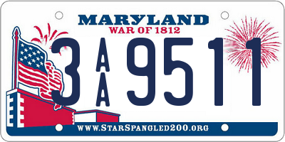 MD license plate 3AA9511