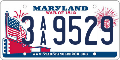 MD license plate 3AA9529