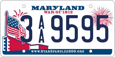 MD license plate 3AA9595