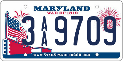 MD license plate 3AA9709