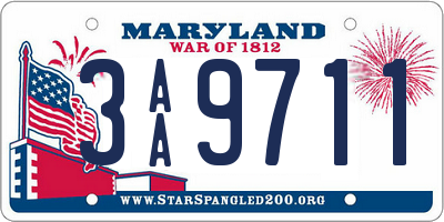 MD license plate 3AA9711