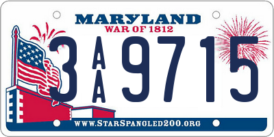 MD license plate 3AA9715