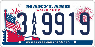 MD license plate 3AA9919