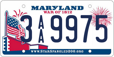 MD license plate 3AA9975