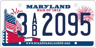 MD license plate 3AB2095