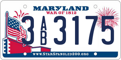 MD license plate 3AB3175