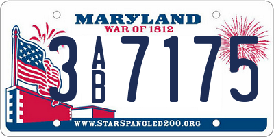 MD license plate 3AB7175