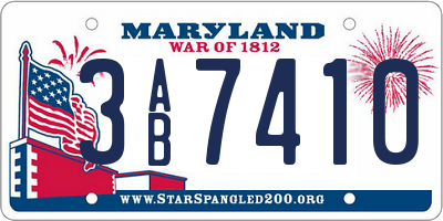 MD license plate 3AB7410