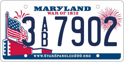 MD license plate 3AB7902