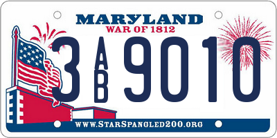 MD license plate 3AB9010