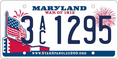 MD license plate 3AC1295