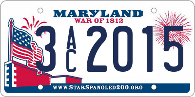 MD license plate 3AC2015