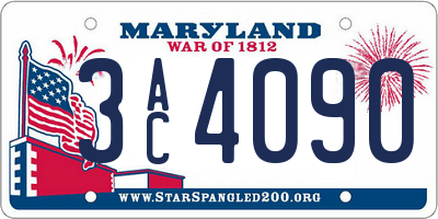 MD license plate 3AC4090