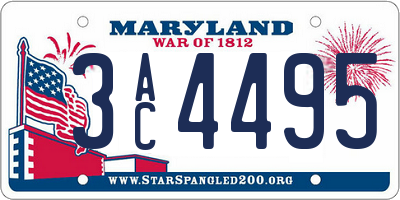 MD license plate 3AC4495