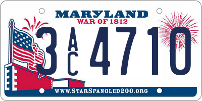 MD license plate 3AC4710