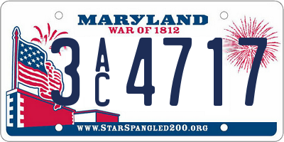 MD license plate 3AC4717