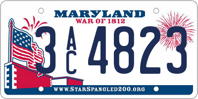 MD license plate 3AC4823