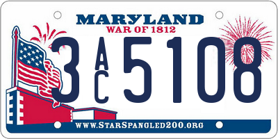 MD license plate 3AC5108