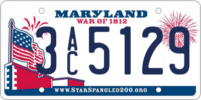 MD license plate 3AC5129