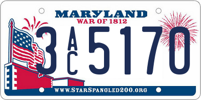 MD license plate 3AC5170