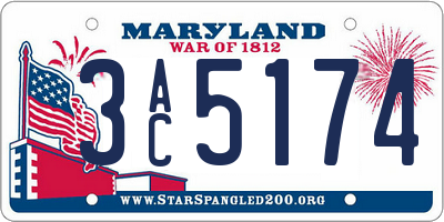 MD license plate 3AC5174