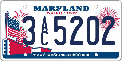 MD license plate 3AC5202