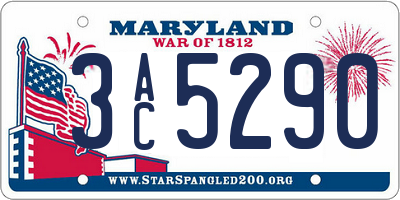 MD license plate 3AC5290