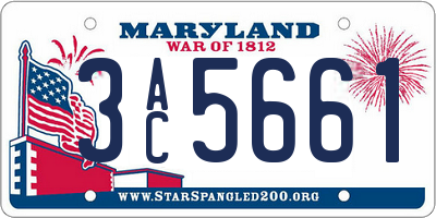 MD license plate 3AC5661