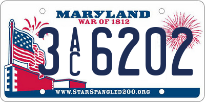 MD license plate 3AC6202