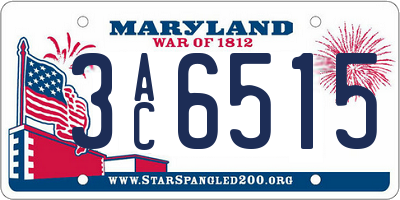MD license plate 3AC6515