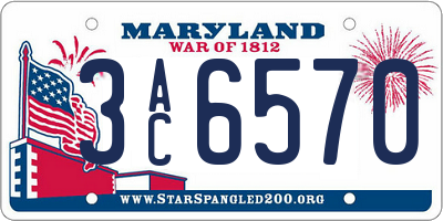 MD license plate 3AC6570
