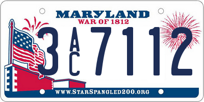 MD license plate 3AC7112