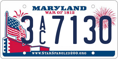 MD license plate 3AC7130
