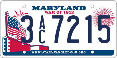 MD license plate 3AC7215