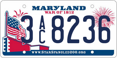 MD license plate 3AC8236