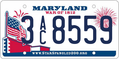 MD license plate 3AC8559