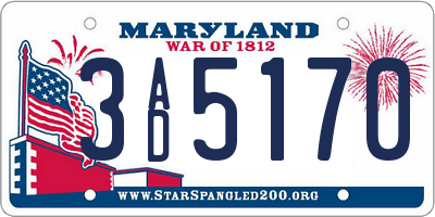 MD license plate 3AD5170