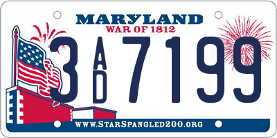 MD license plate 3AD7199