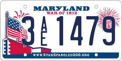 MD license plate 3AE1479