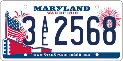 MD license plate 3AE2568