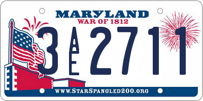 MD license plate 3AE2711