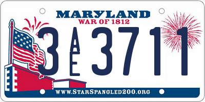 MD license plate 3AE3711
