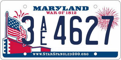 MD license plate 3AE4627