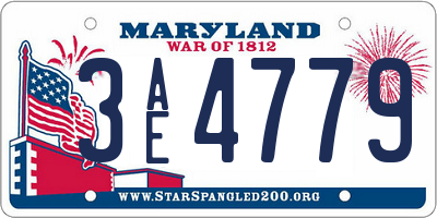 MD license plate 3AE4779