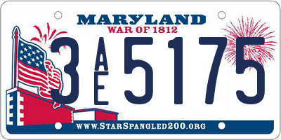 MD license plate 3AE5175