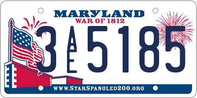 MD license plate 3AE5185