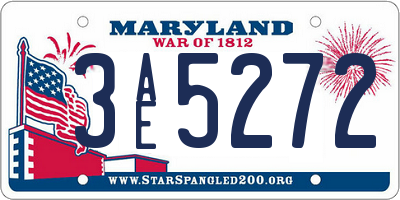 MD license plate 3AE5272